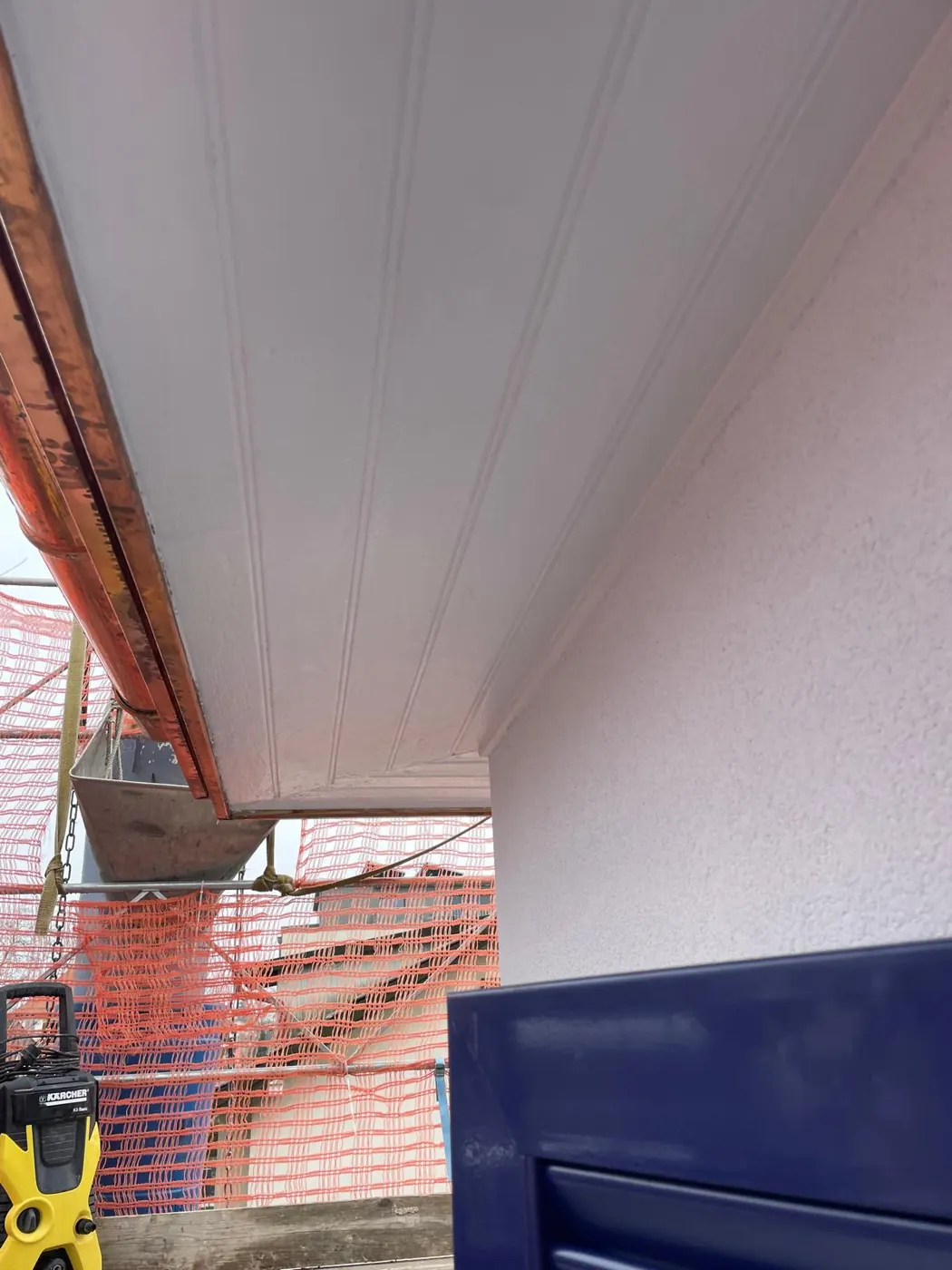 Sous-face vue depuis l’échafaudage pendant les travaux